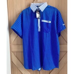 NWT Mens Trailer Park Golf Club Short Sleeve Button Up Large MudFlap Girls